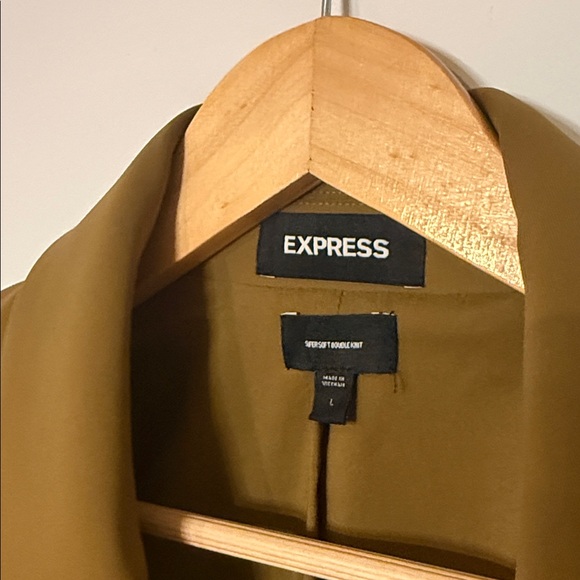 Express Supersoft Double Knit Double Breasted Blazer Oversized Boyfriend CAMEL - Picture 5 of 12